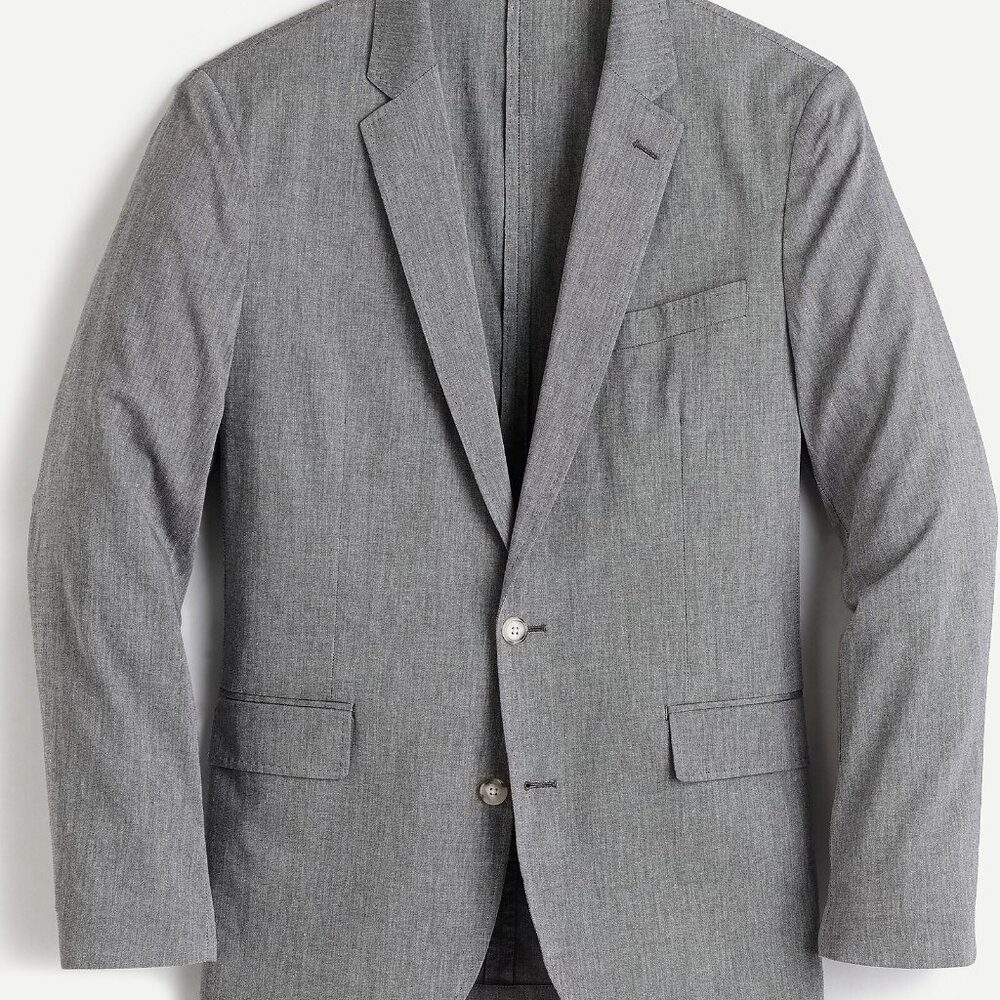 NWT! J Crew 40S Ludlow Slim-fit unstructured suit jacket in cotton-linen